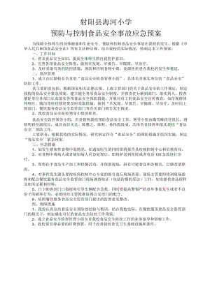 预防与控制食品安全事故应急预案.docx