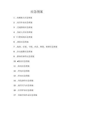 物业各种应急预案.docx