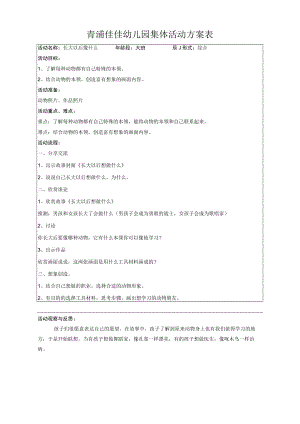 青浦佳佳幼儿园集体活动方案表.docx