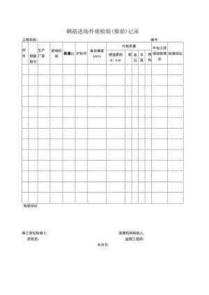 钢筋进场外观检验（报验）记录.docx