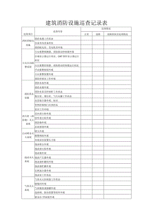 建筑消防设施巡查记录表.docx