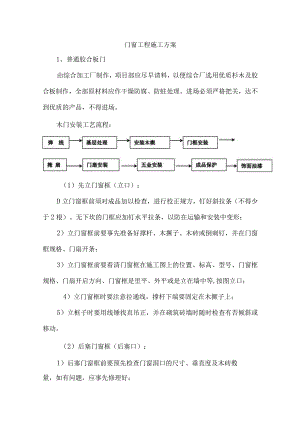 门窗工程施工方案.docx