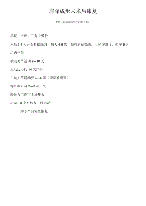 肩峰成形术术后康复.docx