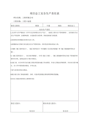 项目总工安全生产责任表.docx