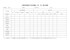 工程项目部生产安全事故（月、年）统计报表.docx