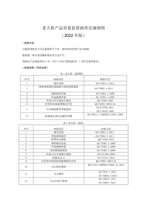 老人鞋产品质量监督抽查实施细则 （2022版）.docx