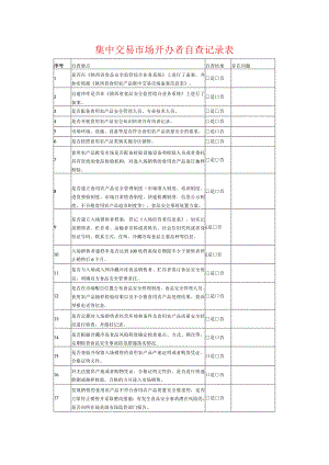 集中交易市场开办者自查记录表.docx