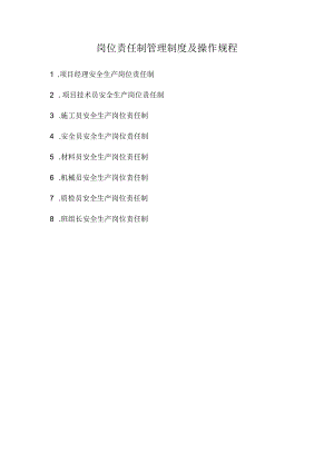 岗位责任制管理制度及操作规程.docx