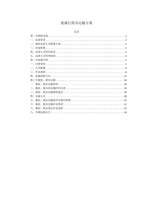 蓝藻打捞及运输方案.docx