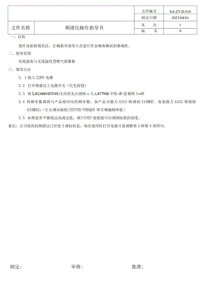 频谱仪操作指导书.docx