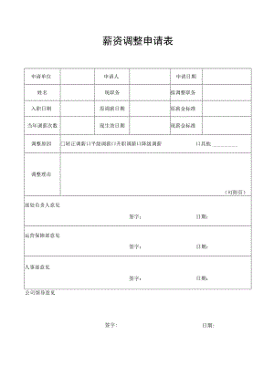 职务薪资调整申请表.docx