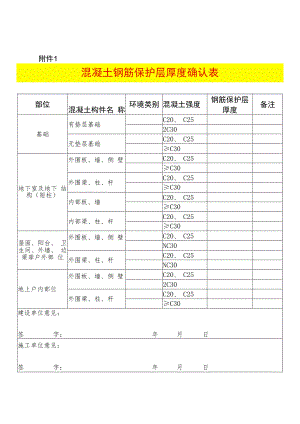 混凝土钢筋保护层厚度确认表.docx