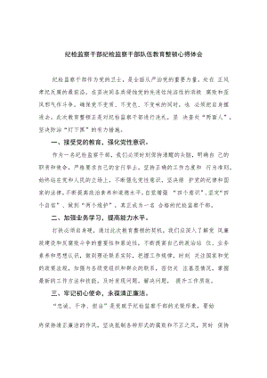 纪检监察干部纪检监察干部队伍教育整顿心得体会(精选六篇模板).docx