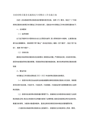 市政府购买服务实施情况专项整治工作实施方案.docx