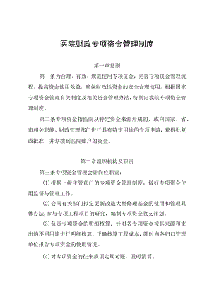 医院财政专项资金管理制度.docx