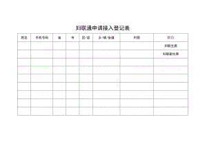 妇联通申请接入登记表.docx