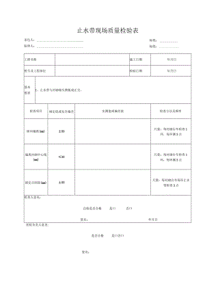 止水带现场质量检验表.docx