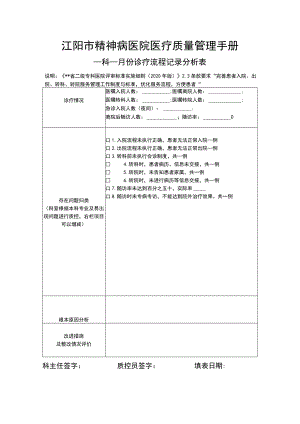 二级精神病医院诊疗流程记录分析表.docx