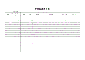 药品退库登记表.docx
