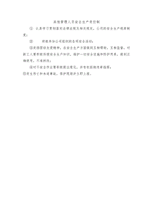 其他管理人员安全生产责任制.docx