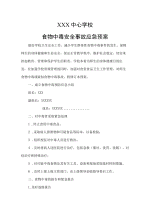 学校食物中毒安全事故应急预案.docx
