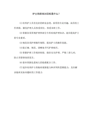 护士岗前培训的目标.docx
