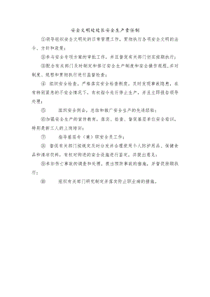 安全文明处处长安全生产责任制.docx