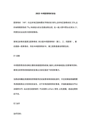 2023中间跖骨骨折诊治.docx