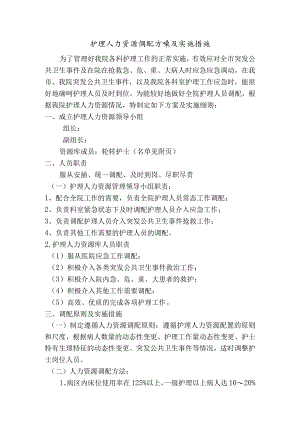 护理人力资源调配方案及实施措施.docx