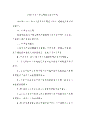 2023年5月份主题党日活动方案.docx