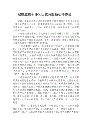 全国纪检监察干部队伍教育整顿心得体会(3篇精选).docx
