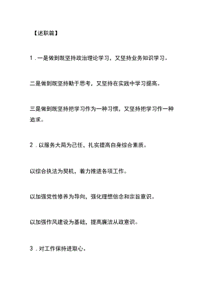 述职述责述廉报告写作提纲金句（100组）.docx