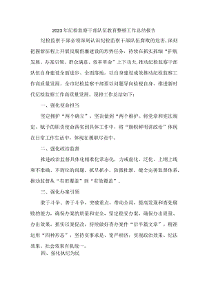 央企单位2023年纪检监察干部队伍教育整顿工作总结 （5份）.docx