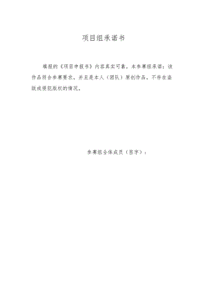 项目组原创承诺书.docx