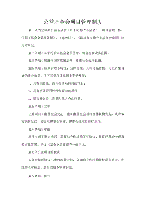 公益基金会项目管理制度.docx