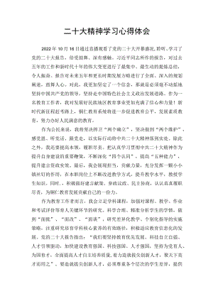 二十大精神学习心得体会.docx