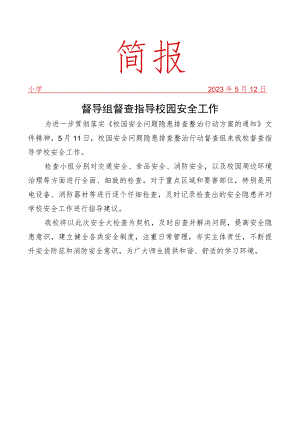 督导组督查指导校园安全工作简报.docx