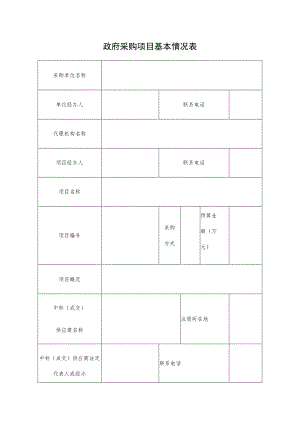 政府采购项目基本情况表.docx