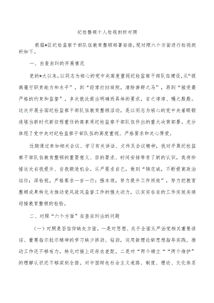 纪检整顿个人检视剖析对照.docx