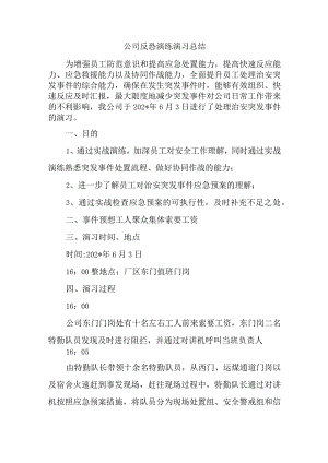 公司反恐演练演习总结.docx