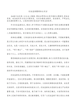 纪检监察整顿体会发言.docx