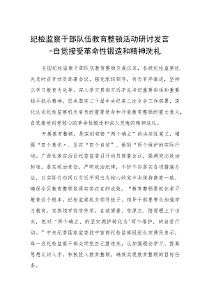 纪检监察干部队伍教育整顿活动研讨发言汇编精选三篇.docx
