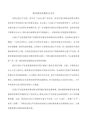 推进高校党建体会发言.docx