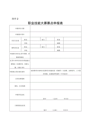 职业技能大赛赛点申报表.docx