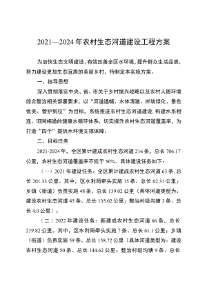2021—2024年农村生态河道建设工程方案.docx