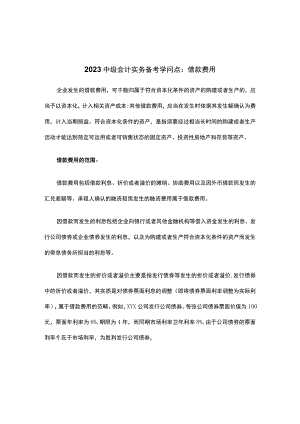 2023中级会计实务备考知识点：借款费用.docx