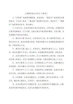 (40)组主题教育排比句金句.docx