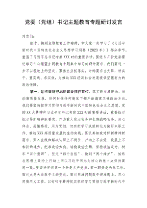 党委（党组）书记主题教育专题研讨发言.docx