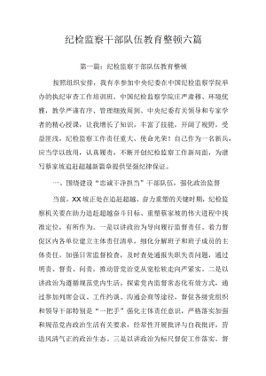纪检监察干部队伍教育整顿六篇.docx