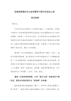 党组织2023年专题学习研讨交流会上的发言材料范文2篇.docx